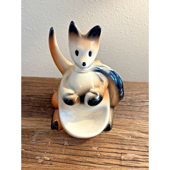 Vintage 1950s Boxing Kangaroo Dresser Caddy Pottery Pulp Fiction MCM Used - Picture 3 of 16